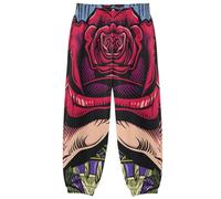 KAAVIYO Lila Rose HäNde Kunst Jogginghose für Kleinkinder Lässige Trainingshose Sportbekleidung für Kinder