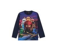 Kabooki LEGO® NINJAGO® Langarmshirt für Jungen - Kinder T-Shirt mit großem Kai-Print | Weiches Oberteil aus Bio-Baumwolle | Ideal für den Alltag