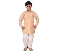 kacery Kurta-Pyjama für Jungen, indische Baumwolle, Pathani Salwar, BK260, Gold-bk264, 13-14 Years
