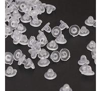 Kadagg 100 Stück Ohrringkissen Ohrclipkissen Ohrclipkissen Ohrringkissen Passend für Ohrclips Silikon