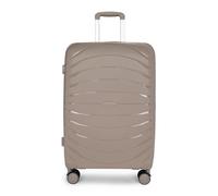 KADVA Brava Reisekoffer auf Rädern I 78 Liter Kabinengepäck Trolley Handgepäck I Hartschale mit 4 360-Lenkrollen I Verschlüsseltes Schloss mit eigenem Code I Gewicht 3,4kg Farbe Beige