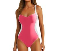 Kaeltsyn Damen-Badeanzug mit V-Ausschnitt, Push-Up-Bademode, 1 Stück, rückenfrei, Badeanzug für Strandmode, rückenfreie Badebekleidung