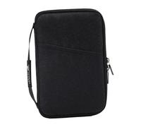 Kaeltsyn Reisepasshülle mit mehreren Taschen für Reisedokumente, Oxford-Stoff, Reisezubehör, Schwarz