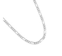 Kaeltsyn Robuste 3 mm 5 mm Figaro Gliederkette für Männer, robustes, anlaufgeschütztes Design in 16/18 / 20/22 / 24 Zoll Längen, Geschenk für Ihn, versilberte Herrenhalskette