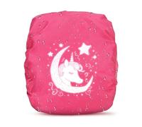 Kaempe Regenschutz Schulranzen, Rucksack Regenschutz, Regenhülle Rucksack, Reflektor Rucksack, Zubehör Kompatibel für Step By Step, Ergobag, Coocazoo, Satch, Scout, Beckmann, Derdiedas (Rosa)