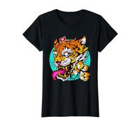 „Kämpfe weiter“ Tiger Preisgünstiges Grafik-T-Shirt, Damen, Schwarz, S