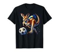 Känguru-Fußballspieler-Schal, Tier-Design T-Shirt