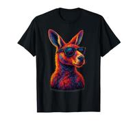 Känguru trägt Sonnenbrille bunt lustig Tier Australien T-Shirt