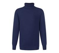 Kaerm Pullover Jungen Sweater mit Rollkragen Langarm Strickpullover Einfarbig Herbst Winter Warm Sweatshirt Slim Fit Outwear Navy Blau 134-140