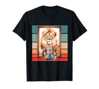 Kätzchen-Reflexion, Löwe, Spiegel, Selbstwahrnehmung Preisgünstiges Grafik-T-Shirt