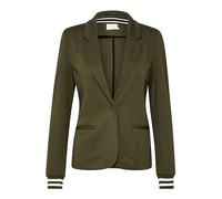 KAFFE Blazer Kinnie Damen Blazer Business Langarm Jacke Spotlich Elegant XS, Forest Night - Chalk Stripe XS