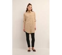 KAFFE Langarm - Hemd KAnaya Damen Hemd Langarm Kragen Lang Casual Hemdbluse Classic Sand 40
