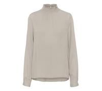 KAFFE Bluse Langarm Trine Damen Bluse Stehkragen Langarm Elegant Shirt 42, Elephant Skin