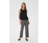Kurzarmbluse KAFFE "Kurzarm-Bluse KAolga", Damen, Gr. 40, schwarz (schwarz deep), Obermaterial: 100% Polyester PES., Blusen (11785043-40) schwarz deep
