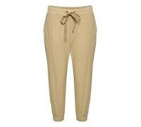 KAFFE Caprihose Naya Caprihose Damen Sommer Casual 3/4 Sommerhose High Waist Capri Hose Mit Kordelzug Classic Sand 42