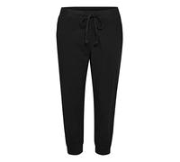 KAFFE Caprihose Naya Caprihose Damen Sommer Casual 3/4 Sommerhose High Waist Capri Hose Mit Kordelzug Black deep 42