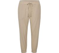 KAFFE Caprihose Naya Caprihose Damen Sommer Casual 3/4 Sommerhose High Waist Capri Hose Mit Kordelzug Classic Sand 44