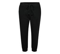 KAFFE Caprihose Naya Caprihose Damen Sommer Casual 3/4 Sommerhose High Waist Capri Hose Mit Kordelzug Black deep 42