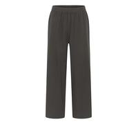 KAFFE Casual Hose KAnaya Damen Casual Hose Culotte Weites Bein Hohe Taille Capri Damenhose 38, Black Oyster 38