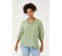 Langarm-Bluse Regular fit Oil Green EU 48 / UK 20