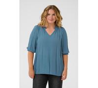 KAFFE curve Bluse "Kiv" in Hellblau - Größe 50 | Damen Blusen