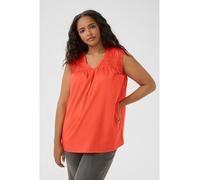 KAFFE curve Blusentop in Rot - Größe 48 | Damen Blusen