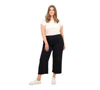 KAFFE CURVE Casual Hose KCnana Damen Große Größen Hose Culotte 3/4 Weite Culottehose 44, Black Deep 44