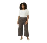 KAFFE CURVE Casual Hose KCnana Damen Große Größen Hose Culotte 3/4 Weite Culottehose 44, Black Oyster 44