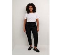 KAFFE CURVE Casual Hose KCleana Damen Hose Slim Fit Große Größen Casual Chino Stoffhose Black Deep 44