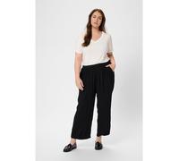 Kaffe Curve Damen Übergroße Cropped Länge, elastisch, Taille Taschen Pants, Black Deep, 48/Grande