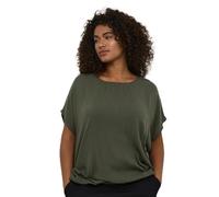 KAFFE CURVE Damen Bluse Kurzarm KCami Kaffe Damen Bluse Große Größen Damen Basic Casual Shirt Kurzarm Lassig Rundhals Kurzarm