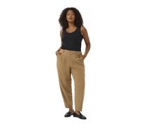 KAFFE CURVE Hose KCmerla Damen Pants Hosen Größe Größen Weites Bein Business High Waist Hose 48, Toasted Coconut