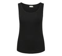 KAFFE CURVE Jerseytop KCcarina Damen Tank Top Ärmellos Jerseytop Sommer Shirt U Ausschnitt Große Größen Black Deep M