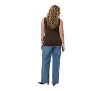 KAFFE CURVE Damen Jerseytop KCcarina Damen Tank Top Ärmellos Jerseytop Sommer Shirt U Ausschnitt Große Größen Ärmellos