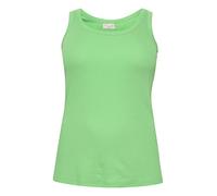KAFFE CURVE Damen Jerseytop KCcarina Damen Tank Top Ärmellos Jerseytop Sommer Shirt U Ausschnitt Große Größen Ärmellos S, Poison Green