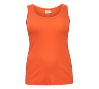KAFFE CURVE Damen Jerseytop KCcarina Damen Tank Top Ärmellos Jerseytop Sommer Shirt U Ausschnitt Große Größen Ärmellos