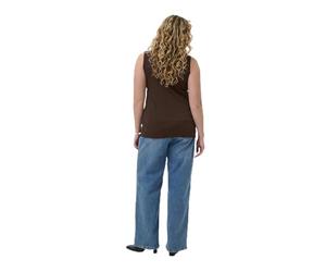 KAFFE CURVE Damen Jerseytop KCcarina Damen Tank Top Ärmellos Jerseytop Sommer Shirt U Ausschnitt Große Größen Ärmellos