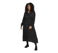 KAFFE CURVE Kleid KColivia Damen Große Größen Kleid Mit Kragen Casual Langarm Umlegekragen Black with Mustang Dot 52