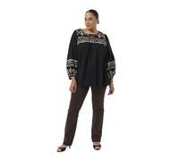 Langarmbluse KAFFE CURVE "Damen Langarm-Bluse KCkit", Damen, Gr. 48, schwarz (schwarz deep), Obermaterial: 100% Baumwolle CO., Blusen (55947950-48) schwarz deep