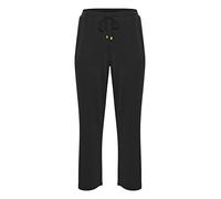 Kaffe Curve Damen Plus Size Hose Joggers Jersey Loose Elastic Wide Pants, Black Deep, XL Grande Taille