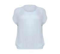Kaffe Curve Damen Plus-Size Women's Blouse Short Batwing Sleeves Casual Fit Crew Neck Bluse, Celestial Blue, 50/Grande Taille