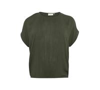 Kaffe Curve Damen Plus-Size Women's Blouse Short Batwing Sleeves Casual Fit Crew Neck Bluse, Forest Night, 44 DE/Groß