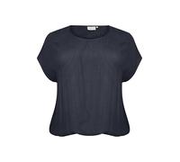 Kaffe Curve Damen Plus-Size Women's Blouse Short Batwing Sleeves Casual Fit Crew Neck Bluse, Midnight Navy, 42/Grande Taille