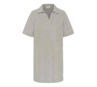 Kaffe Curve Damen Plus Size Women's Dress Polo Neck Short Sleeves A-line Fit Kleid, Midnight/White Stripe, 50 Größen