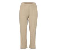 Kaffe Curve Damen Plus-Size Women's Pants Cropped Length Casual Fit Elastic Waist Hose, Chinchilla,