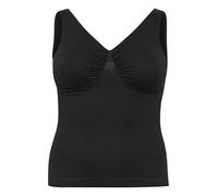 Kaffe Curve Damen Plus Size Women's Tank Shapewear Jersey V-Neck Slim Fit Top, Black Deep, 3XL