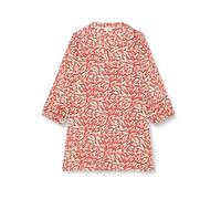 Kaffe Curve Damen Plus-Size Women's Tunic 3/4 Sleeves V-Notch Neck Casual Fit Printed Tunika, Cayenne/White Graphic Animal,