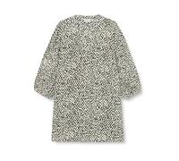 Kaffe Curve Damen Plus-Size Women's Tunic 3/4 Sleeves V-Notch Neck Casual Fit Printed Tunika, Turtledove/Black Graphic Dot,