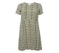 Kaffe Curve Damen Plussize Knee Length Short Sleeves Casual Fit A-Linie Kleid, Grape Leaf/Antique Graphic, M Größen