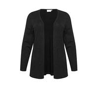 KAFFE CURVE Strickjacke KCfarsia Strickjacke Große Größen Damen Langarm V-Ausschnitt Cardigan Black Deep L